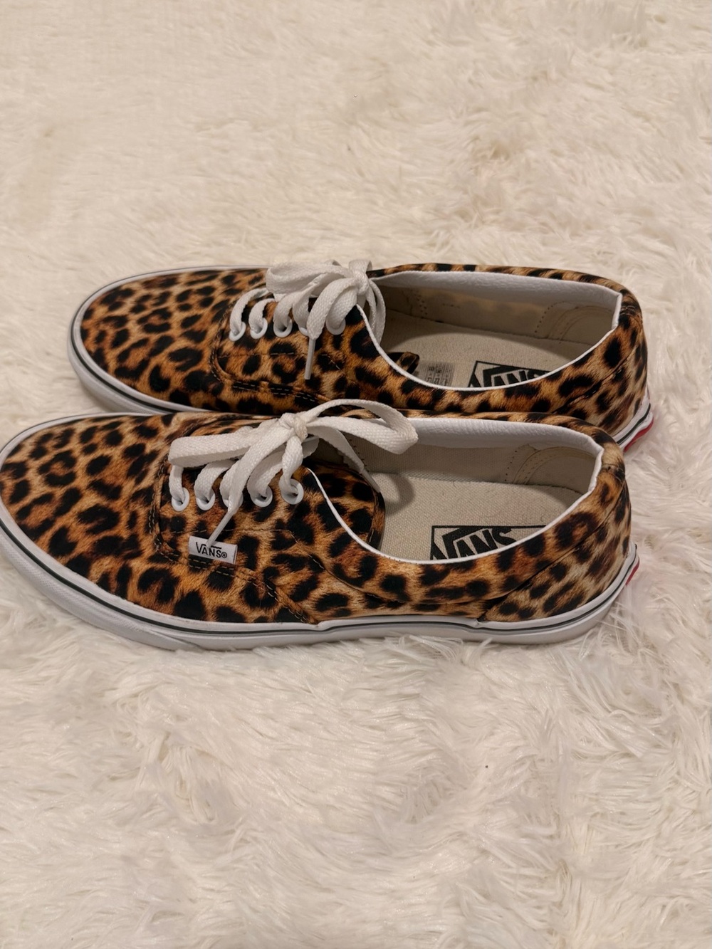 Vans Leopard Print Canvas Sneakers - Brown